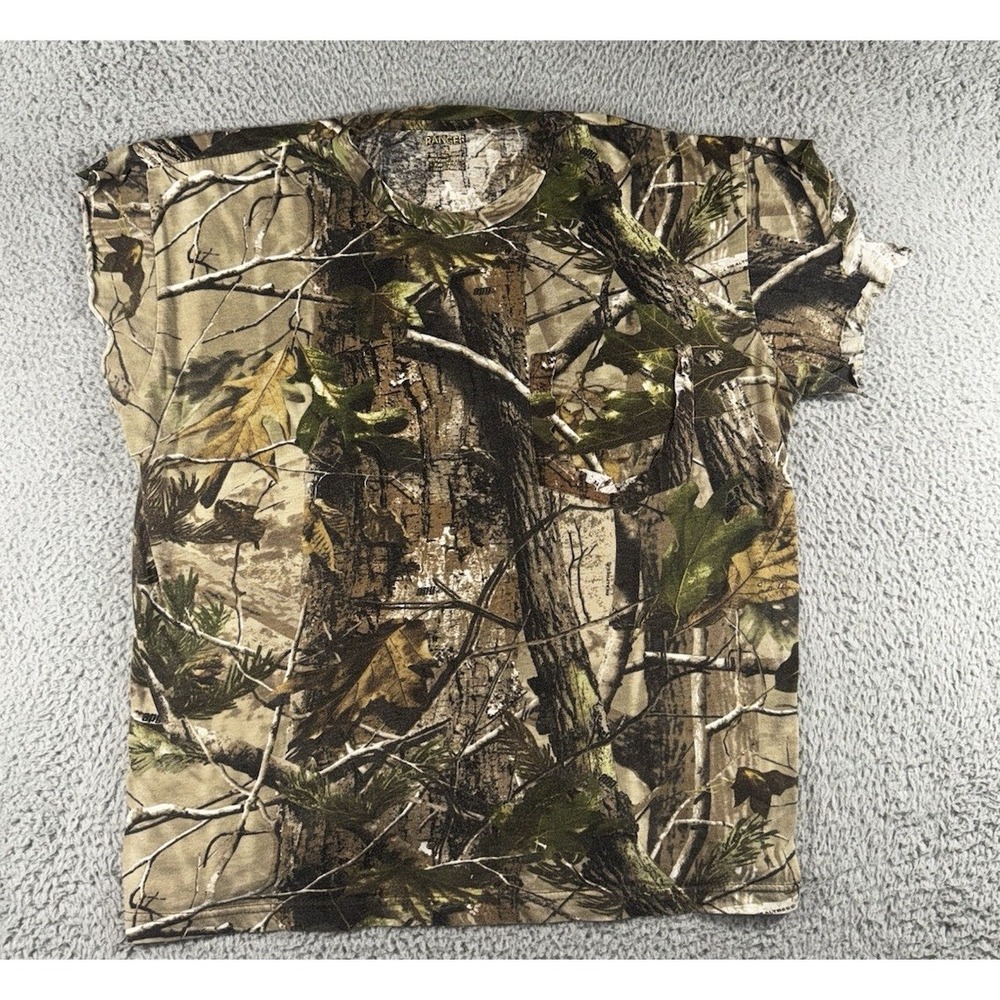 Ranger Camo T-Shirt‎ Men XL Realtree Pocket Cut Off Muscle Tee Outdoor Hunting